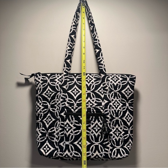 Vera Bradley Set of 3 in Black Patterns. Villager Bag, Accordion Wallet & Zip ID - Picture 8 of 16